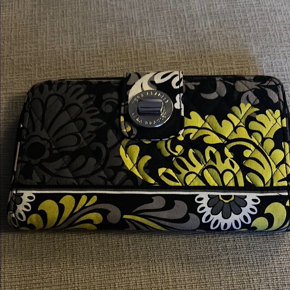 Vera Bradley Black and Yellow Floral Phone Case